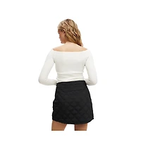 Cotton On Women's Active Rhythm Quilted Puffer Mini Skirt