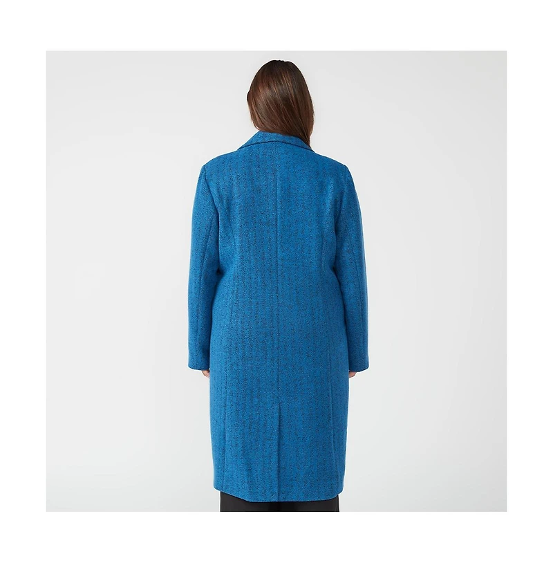 Estelle Maris Blue Long Below Knee Coat