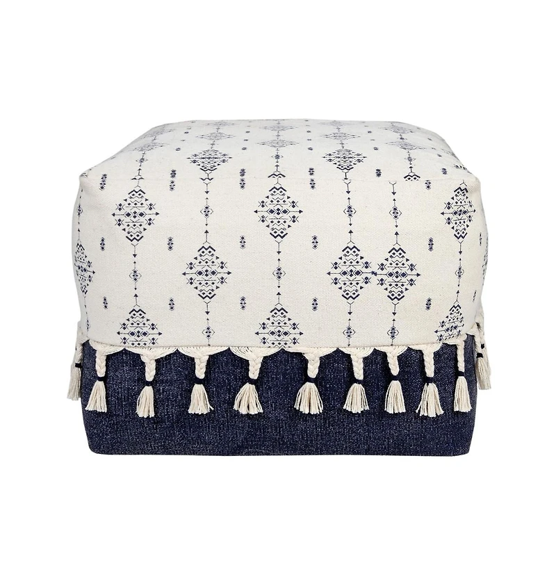 Soft Cotton Ottoman for Living Room Footrest and Comfortable Seating