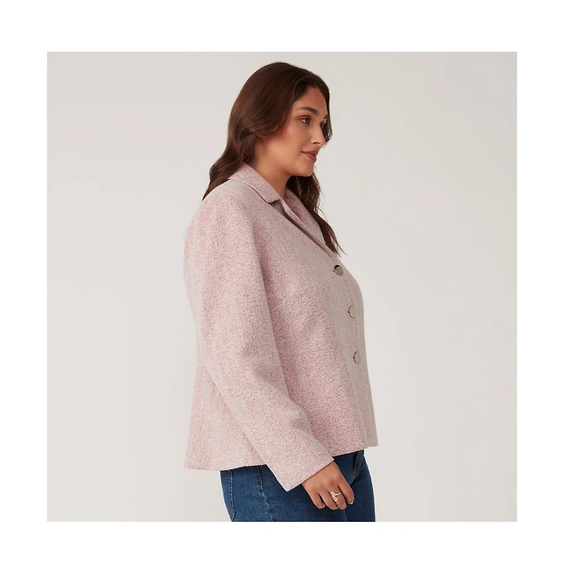 Estelle Cropped Floater Pink Jacket