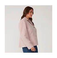 Estelle Cropped Floater Pink Jacket