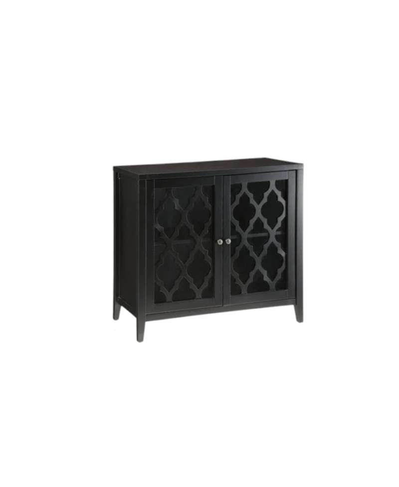 Two Glass Door Sideboard Cabinet with Adjustable Shelves