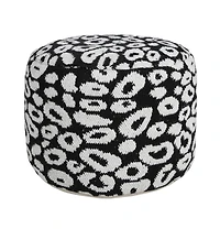 Cotton Blend Ottoman for Living Room Footrest and Comfortable Seating