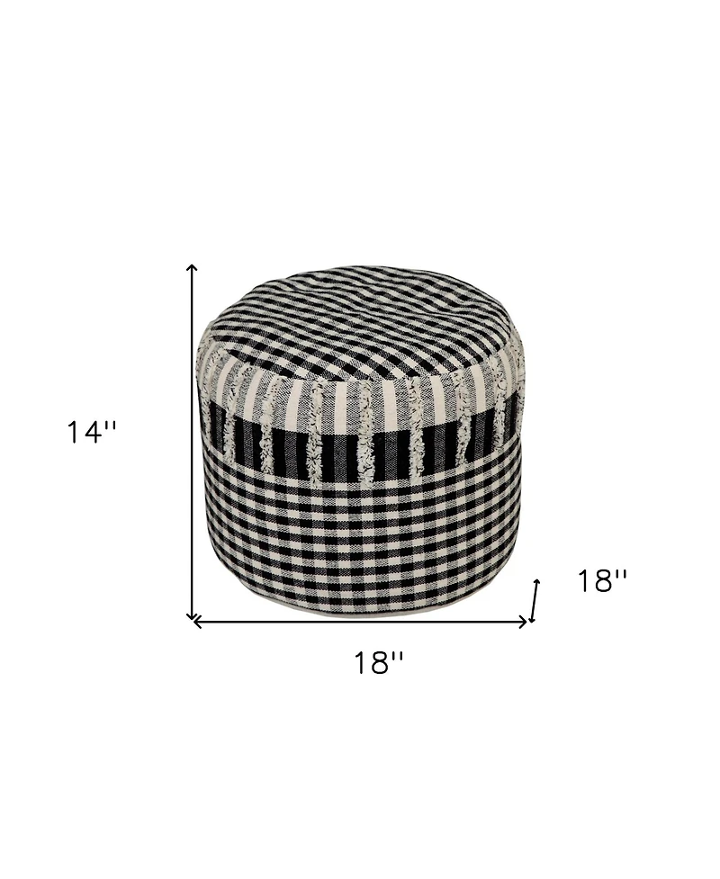 Soft Cotton Ottoman for Footrest Living Room and Cozy Seating