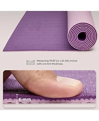 Sunny Health & Fitness Anti-Slip Dual Color Exercise Yoga Mat,Purple