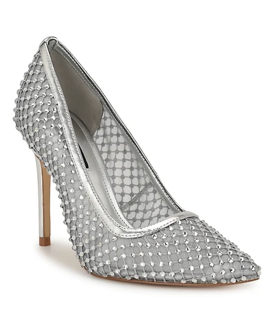 Nine West Women's Fresh Rhinestone Mesh Stiletto Pumps