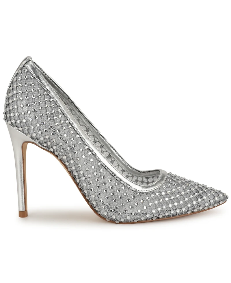 Nine West Women's Fresh Rhinestone Mesh Stiletto Pumps