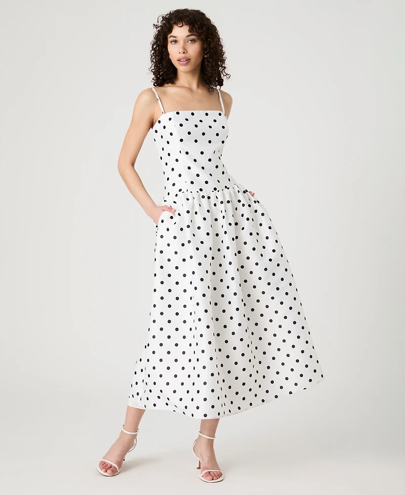 French Connection Women's Strappy Polka Dot Midi Dress