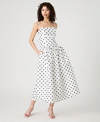 French Connection Women's Strappy Polka Dot Midi Dress