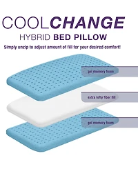 IntelliSLEEP Tailored Rest Cool Change Adjustable Comfort Hybrid Bed Pillow, Standard