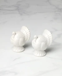 Lenox French Perle Carved Turkey Salt & Pepper Set