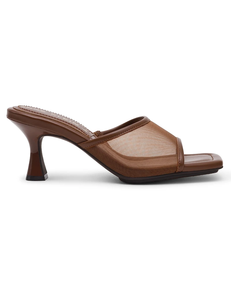 Anne Klein Women's Julie Square Toe Mesh Mule Dress Sandals