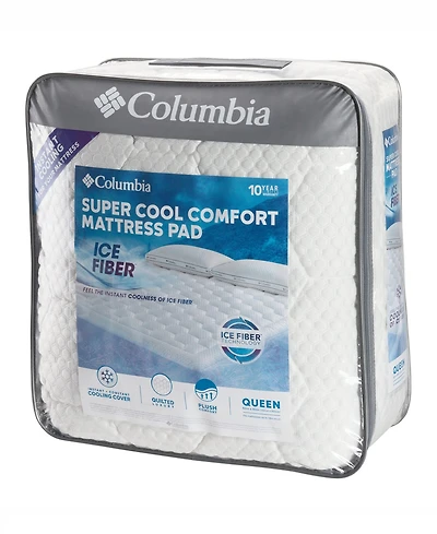 Columbia Ice Fiber Super Cool Comfort Mattress Pad, Queen