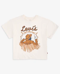 Levi's Big Girls Oversized Logo Short Sleeve T-Shirt
