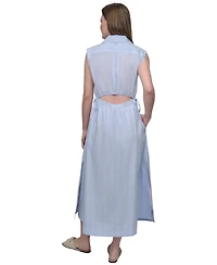 Dkny Jeans Women's Back-Cut-Out Sleeveless Maxi Dress - L3X