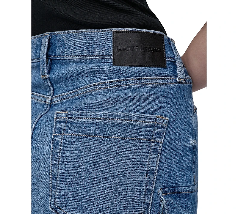 Dkny Jeans Women's Denim Cargo Mini Skirt - KYK