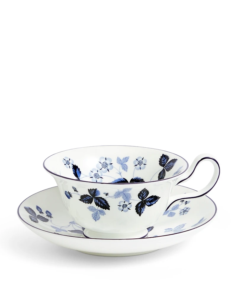 Wedgwood Wild Strawberry Teacup and Saucer Set