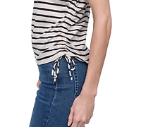 Dkny Jeans Women's Side-Tie Ruched Sleeveless T-Shirt