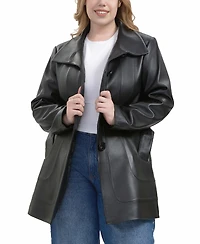 Bgsd Plus Erika Leather Coat