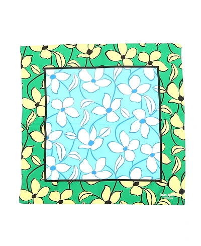 Kate Spade New York Women's Floral Vines Silk Bandana Scarf