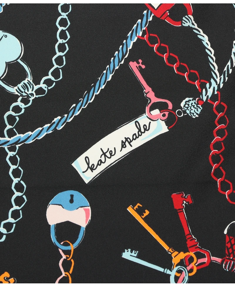 Kate Spade New York Women's Lock and Key Silk Square Scarf
