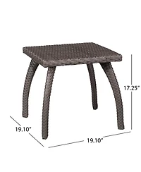 Outdoor Rattan Brown Side Table