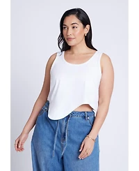 Eloquii Women's Asym Hem Tank