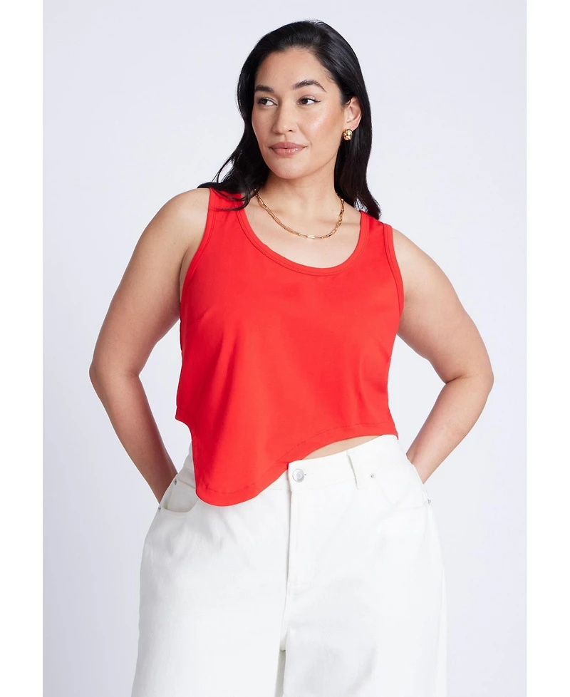 Eloquii Women's Asym Hem Tank