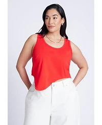 Eloquii Women's Asym Hem Tank