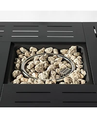 34inches Steel fire pit table Gas Fire Pit for Outdoor Outside Patio
