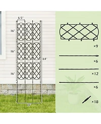 3-Pack Outdoor Plant Support Frame for Raised Garden Bed