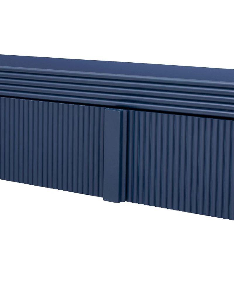 Streamdale Modern Rounded Console Table with 2 Drawers (Navy Blue)