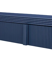 Streamdale Modern Rounded Console Table with 2 Drawers (Navy Blue)