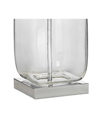 360 Lighting Coastal Accent Table Lamps 21.75" High Set of 2 Clear Glass Fillable Sea Shells White Drum Shade for Living Room Family Bedroom