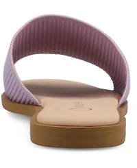Journee Collection Women's Prisilla Single Band Slide Flat Sandals