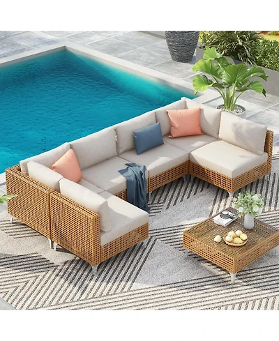 Streamdale Wicker Patio Set, Cushions & Table