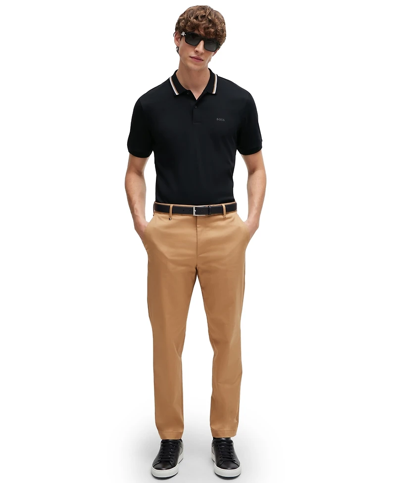 Boss by Hugo Men's Slim-Fit Striped Collar Polo