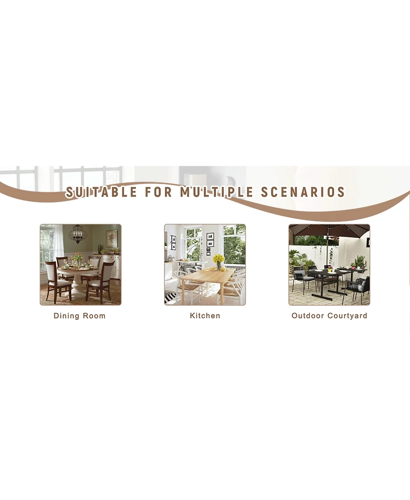 Streamdale 47" Round Dining Set Table with Storage & 4 Gray Linen Chairs