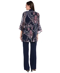 R & M Richards Women's Pantsuit, Shell Necklace Set