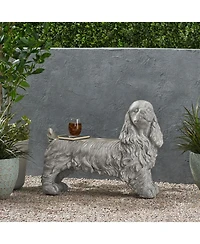 Streamdale Dog Statue Bench - Garden Accent Seating