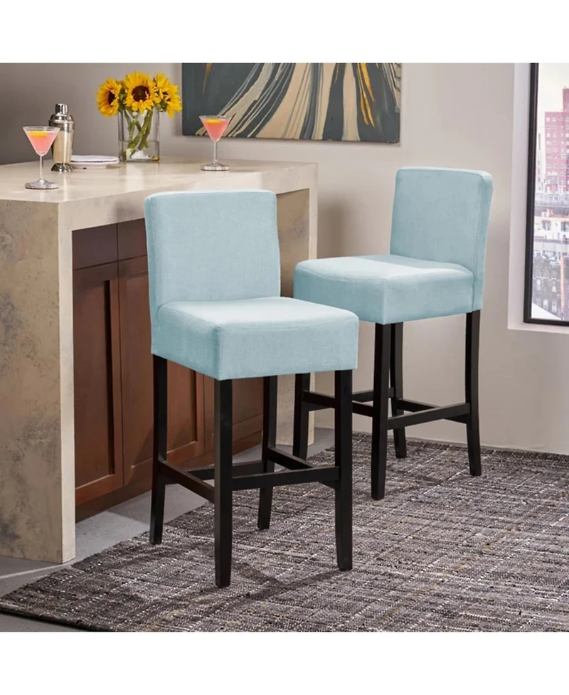 Streamdale 30-inch Fabric Barstool with Solid Wood Frame (Set of 2