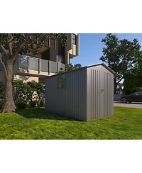 Streamdale Motorcycle Outdoor Storage Shed With Window, Grey