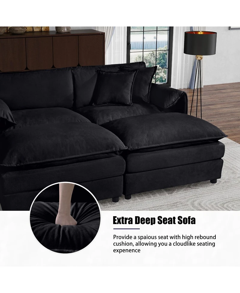 Streamdale Chenille Accent Chairs (Set of 2) - Black