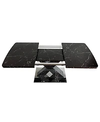 Streamdale Square Marble Top Dining Table, X-Leg