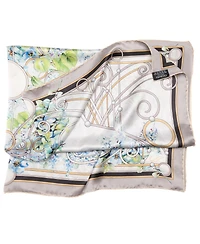 Lilac Garden - Hand Rolled Silk Foulard for Women