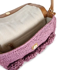Sam Edelman Phoebe Small Raffia Shoulder Flap Shoulder Bag