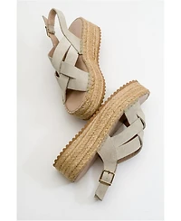 Lontano Suede Leather Platform Sandal (Women)