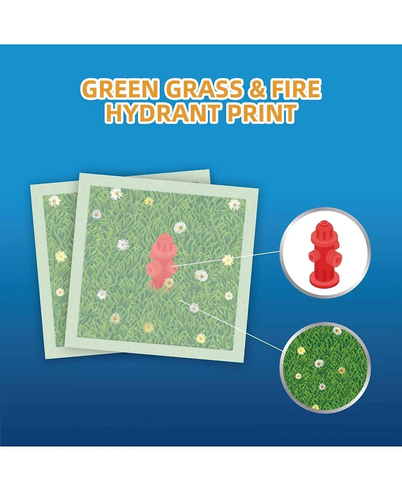 HoneyCare Dog Training Pads with Printed Grass & Fire Hydrant, Odor Eliminating Puppy Pads Premium Dog Pads 22x23 inch, 200ct