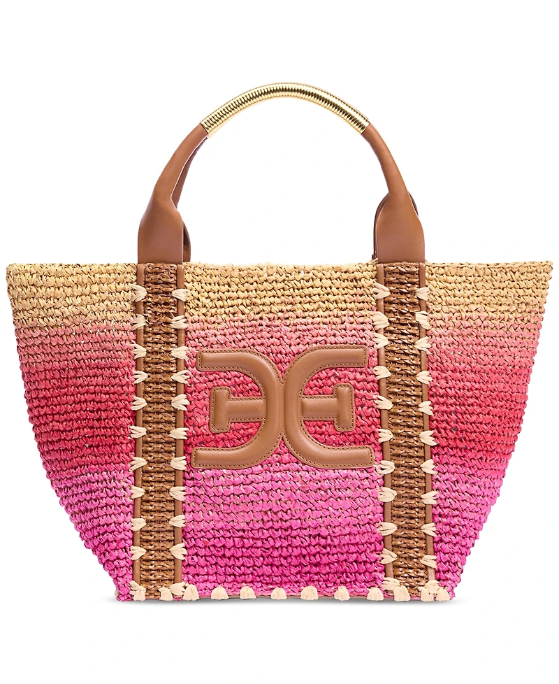 Sam Edelman Marley Raffia Collapsible Large Tote