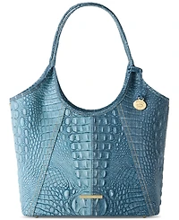 Brahmin Melora Denim Secour Large Leather Tote